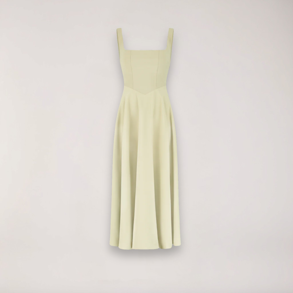 Women’s midi dress with cinched waist and flowing silhouette