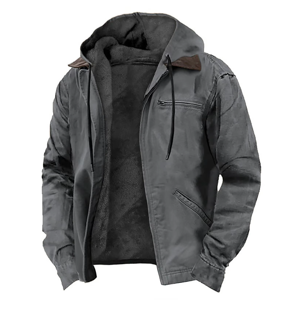 Men’s casual autumn jacket in polyester blend fabric