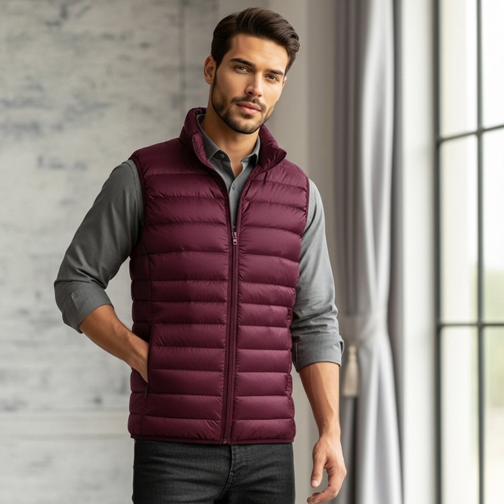 Men’s Quilted Bodywarmer Vest Ultra Light Design