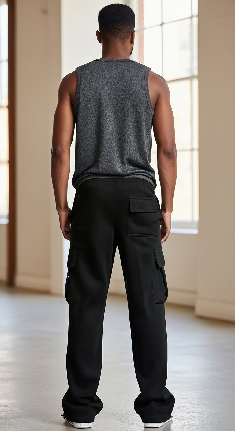 Men’s Cargo Jogger Pants Drawstring Waist