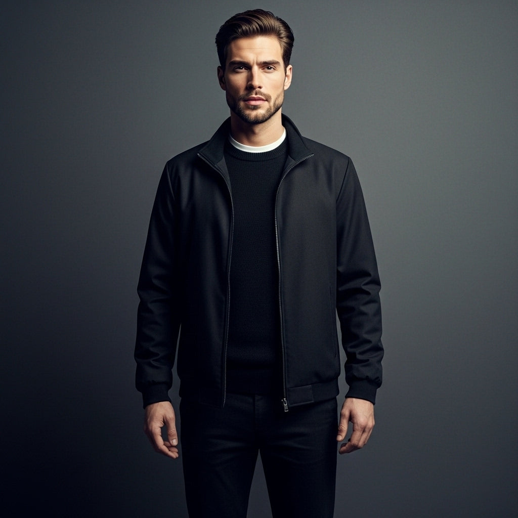 Men’s Winter Jacket High Neck Long Sleeve