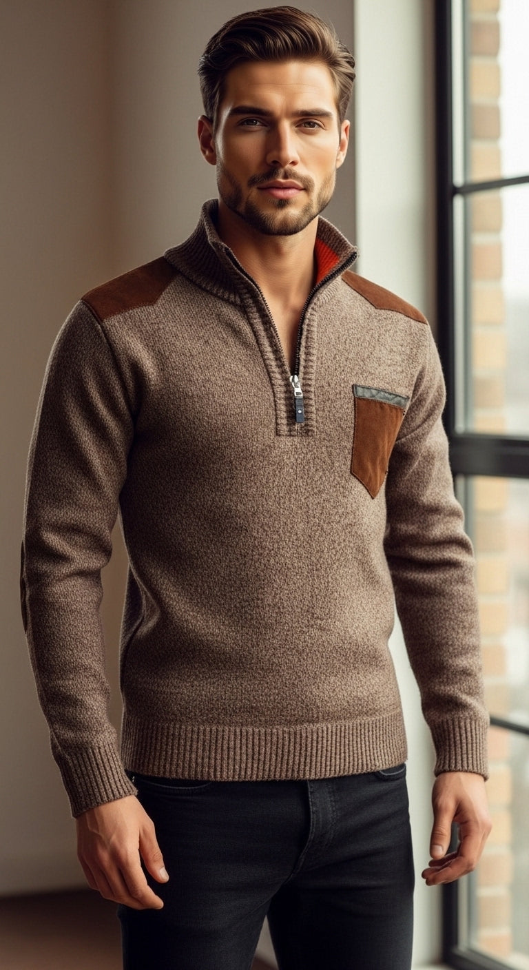 Men’s Pullover Wool Blend Classic Fit