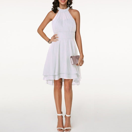 Women’s elegant mini dress with ruffle detail for special occasions