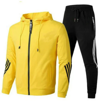 Men’s slim fit two-piece tracksuit set for sportswear