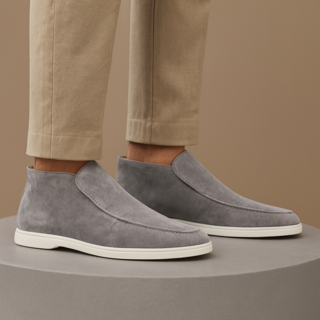 Men’s slip-on loafers with closed back design
