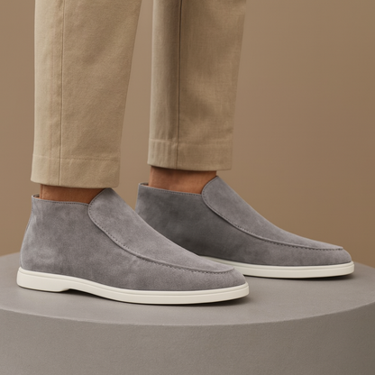 Men’s slip-on loafers with closed back design