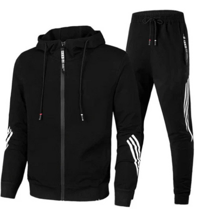Men’s slim fit two-piece tracksuit set for sportswear