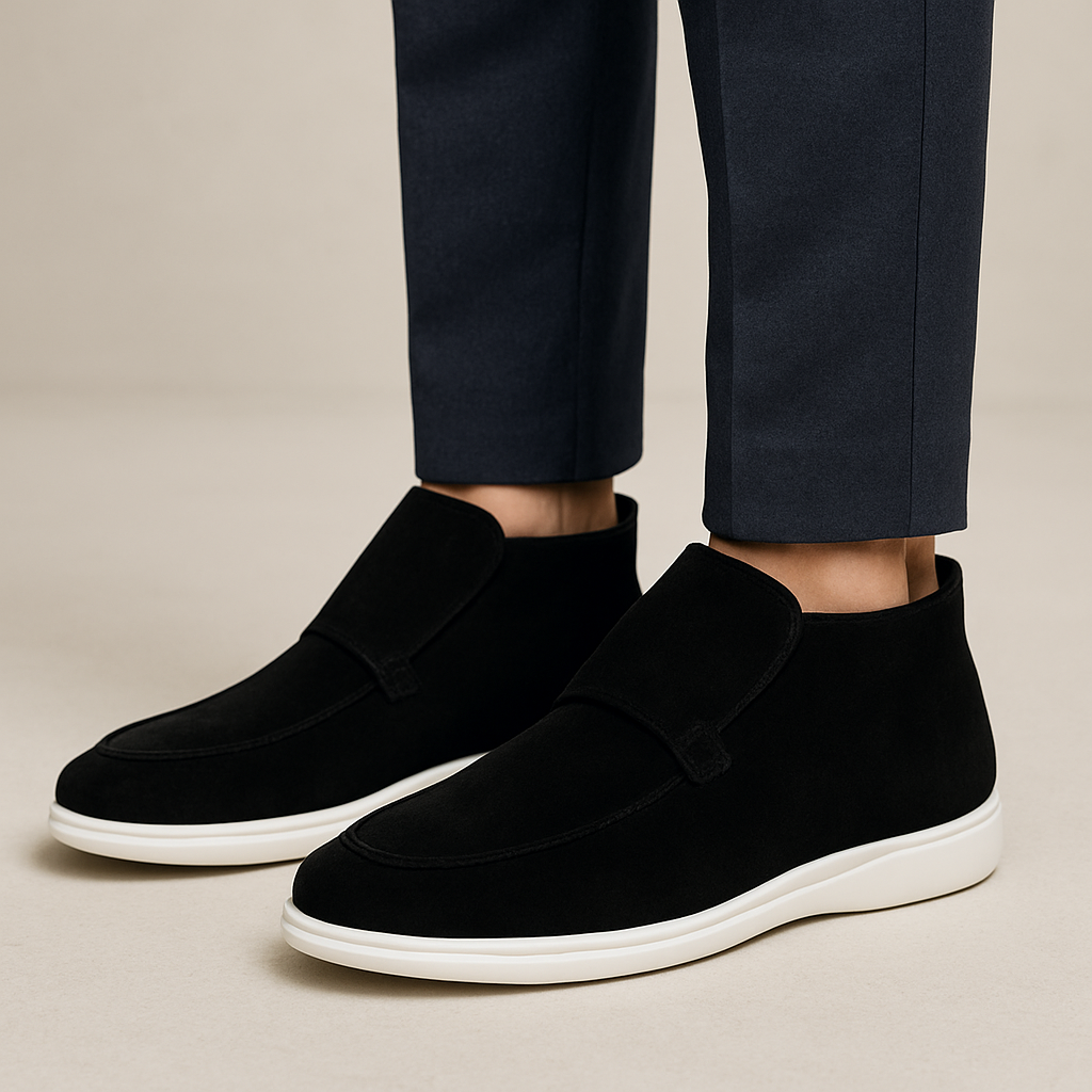 Men’s slip-on loafers with closed back design