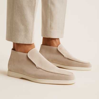 Men’s slip-on loafers with closed back design