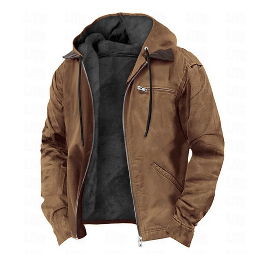 Men’s casual autumn jacket in polyester blend fabric