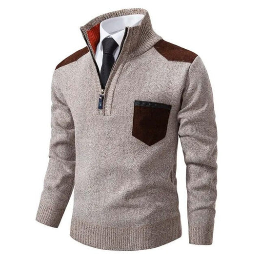 Men’s pullover wool blend sweater in classic fit