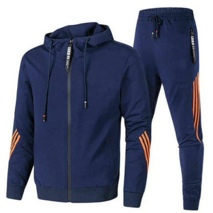 Men’s slim fit two-piece tracksuit set for sportswear