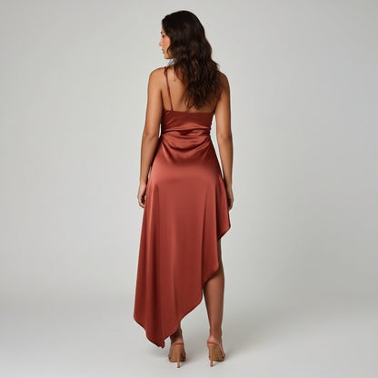 Women’s Evening Maxi Dress Asymmetric High Split