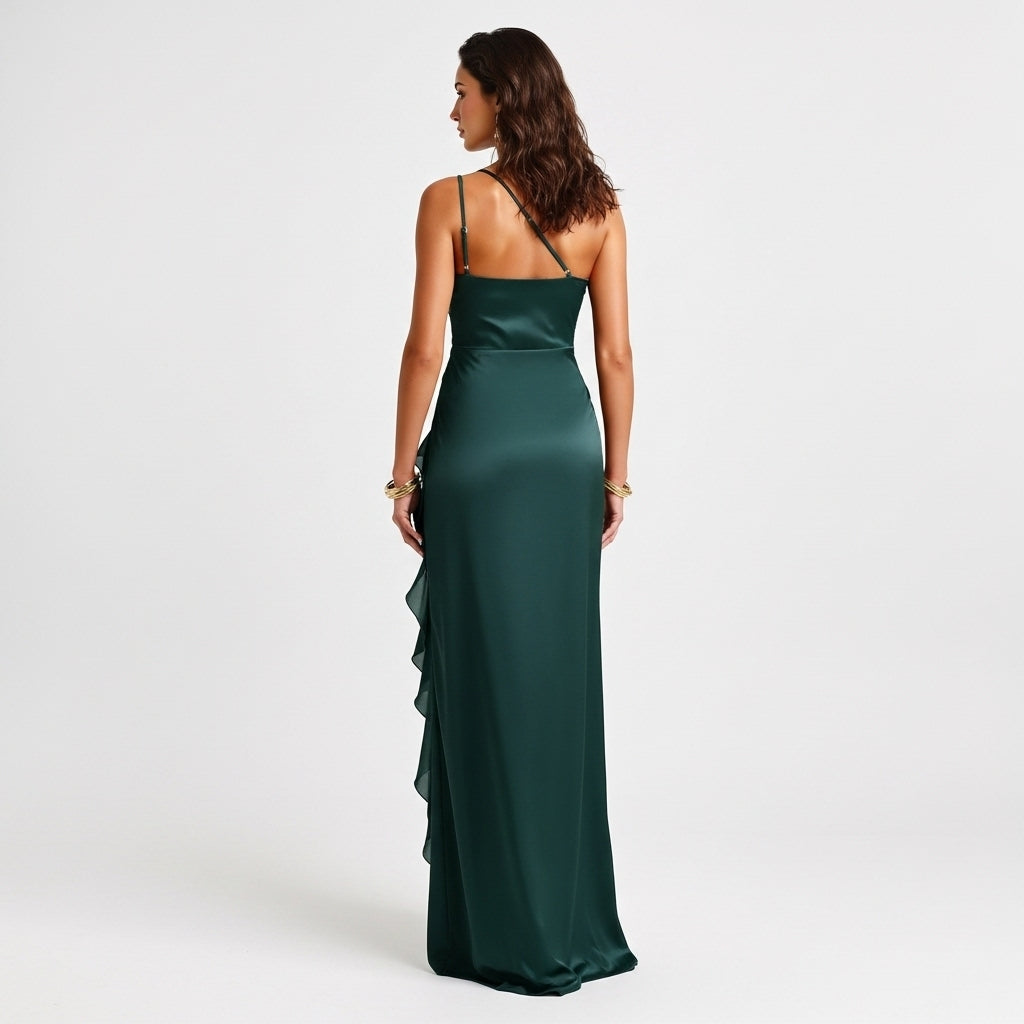 Women’s Evening Maxi Dress Asymmetric High Split