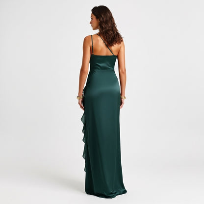 Women’s Evening Maxi Dress Asymmetric High Split