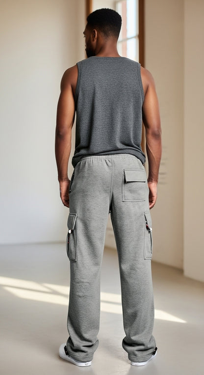 Men’s Cargo Jogger Pants Drawstring Waist