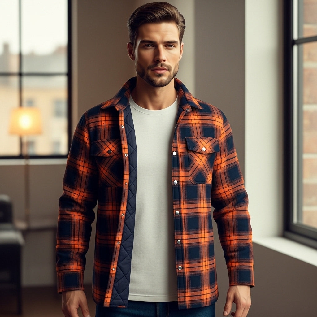 Men’s Insulated Jacket Warm Coat For Cold Weather