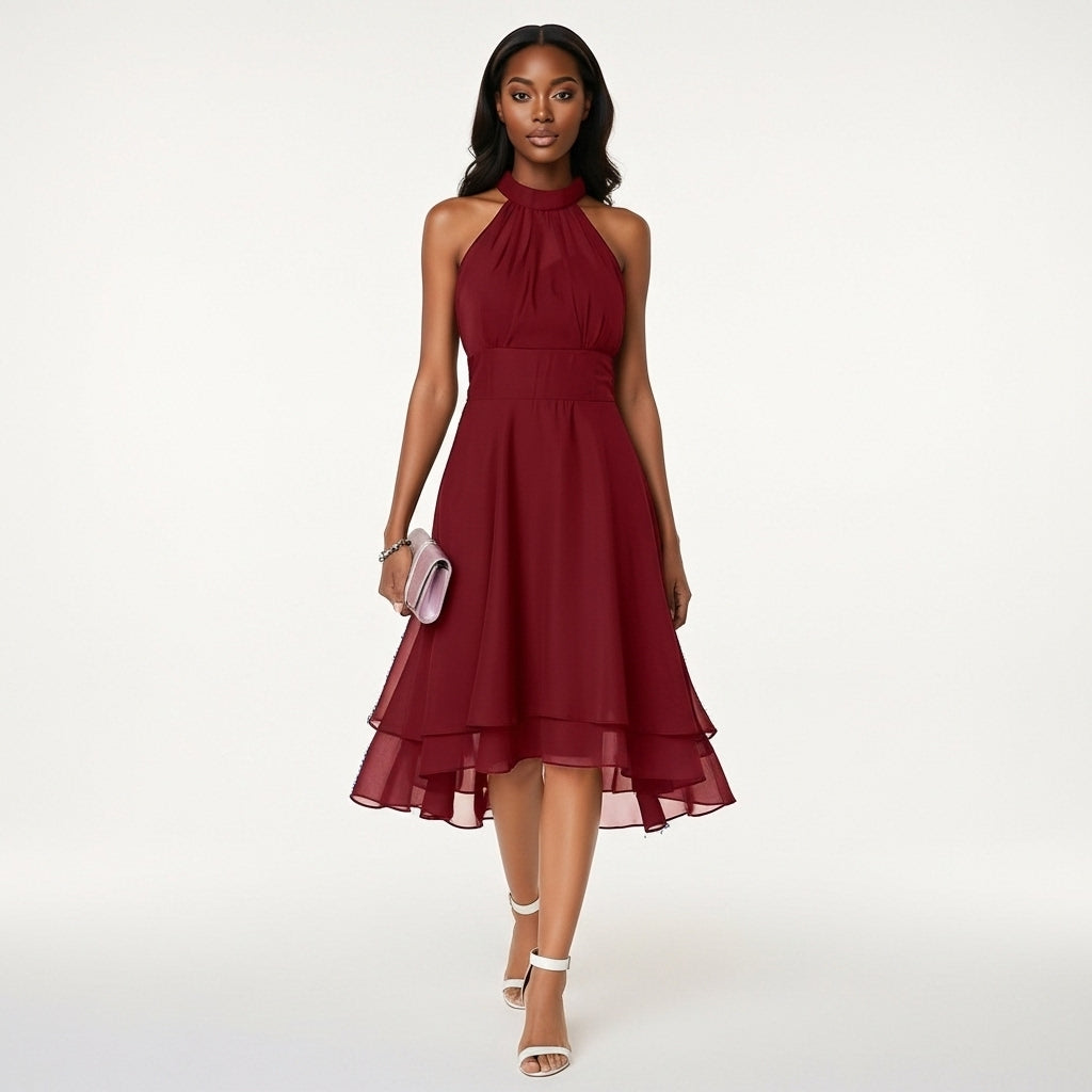 Women’s Mini Dress Ruffle Detail Elegant Occasion