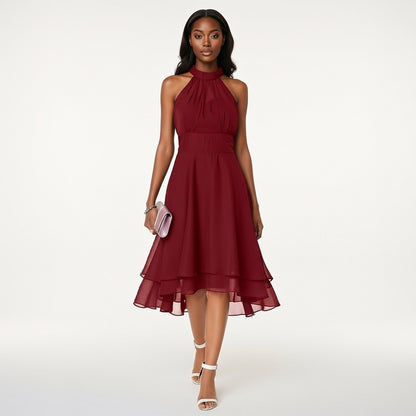 Women’s Mini Dress Ruffle Detail Elegant Occasion