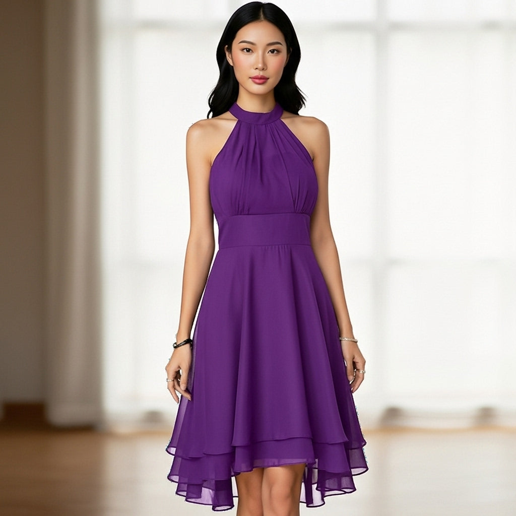 Women’s Mini Dress Ruffle Detail Elegant Occasion