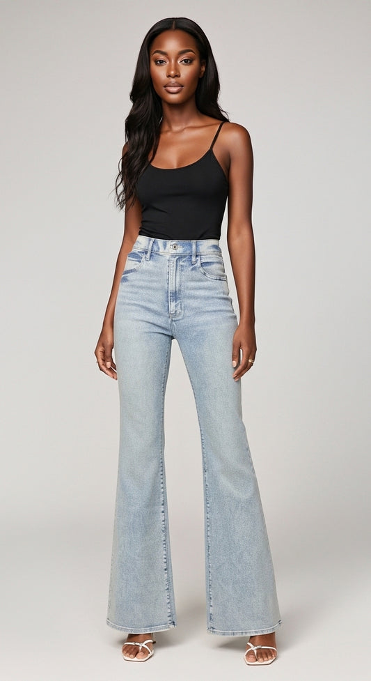 Women’s Flared Denim Jeans High Waisted