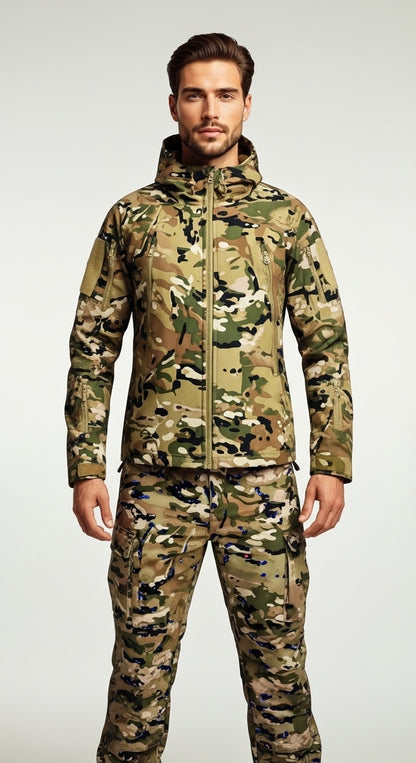 Men’s Outdoor Set Fleece Lined Hooded Jacket and Pants