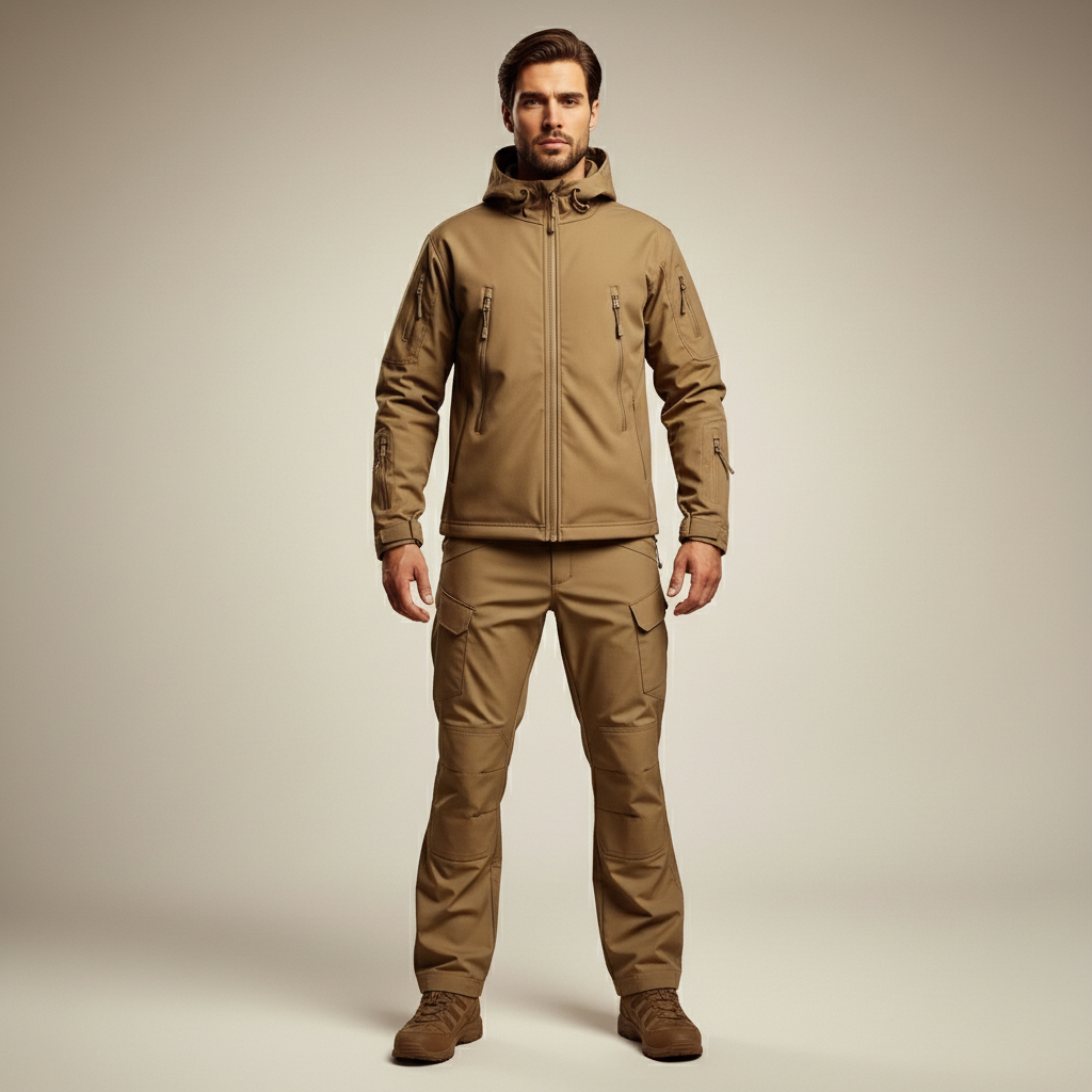 Men’s Outdoor Set Fleece Lined Hooded Jacket and Pants