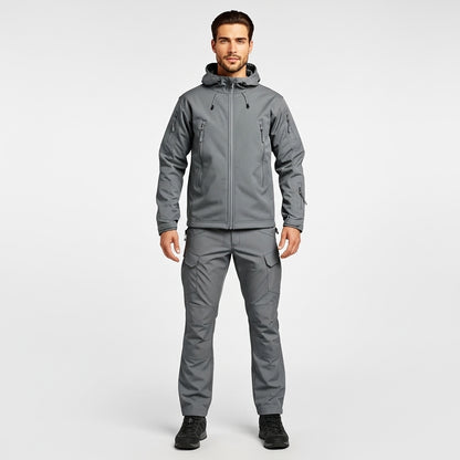 Men’s Outdoor Set Fleece Lined Hooded Jacket and Pants