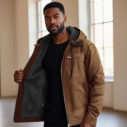 Men’s Autumn Jacket Casual Fit Polyester Blend