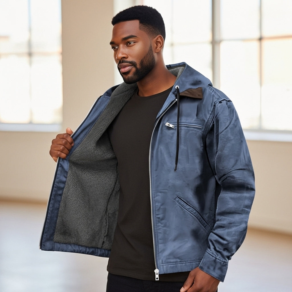 Men’s Autumn Jacket Casual Fit Polyester Blend