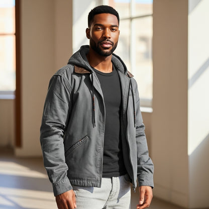 Men’s Autumn Jacket Casual Fit Polyester Blend