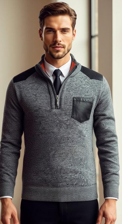 Men’s Pullover Wool Blend Classic Fit