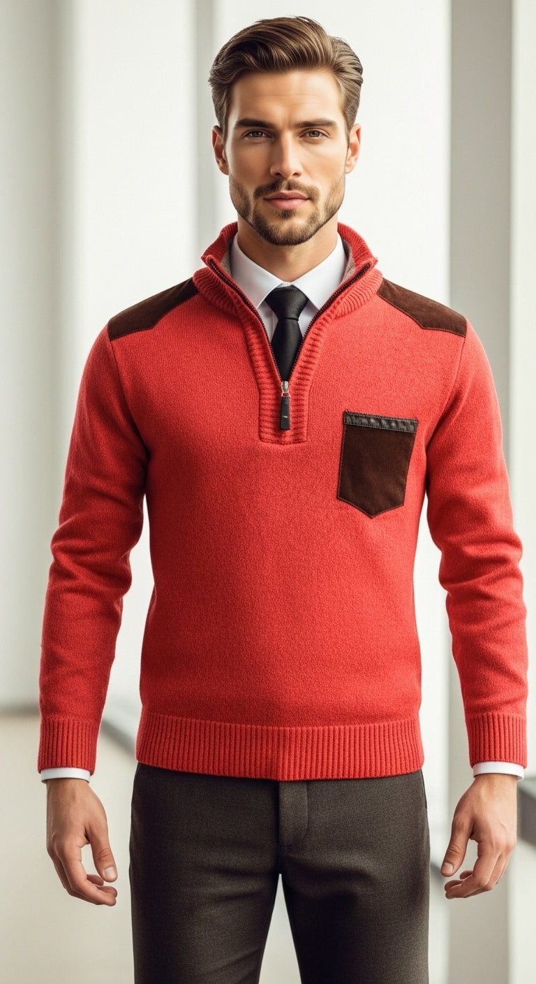 Men’s Pullover Wool Blend Classic Fit