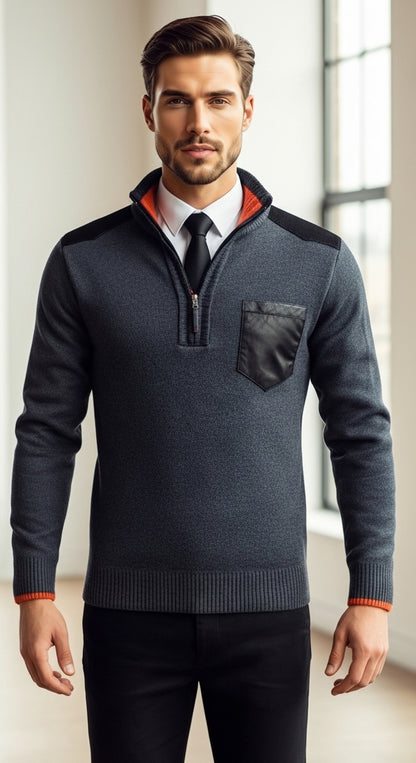 Men’s Pullover Wool Blend Classic Fit