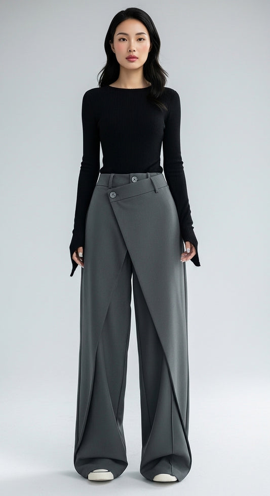 Women's Wide Pants With High Waist