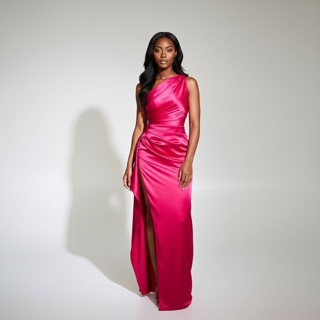 Women’s Evening Maxi Dress Asymmetric High Split