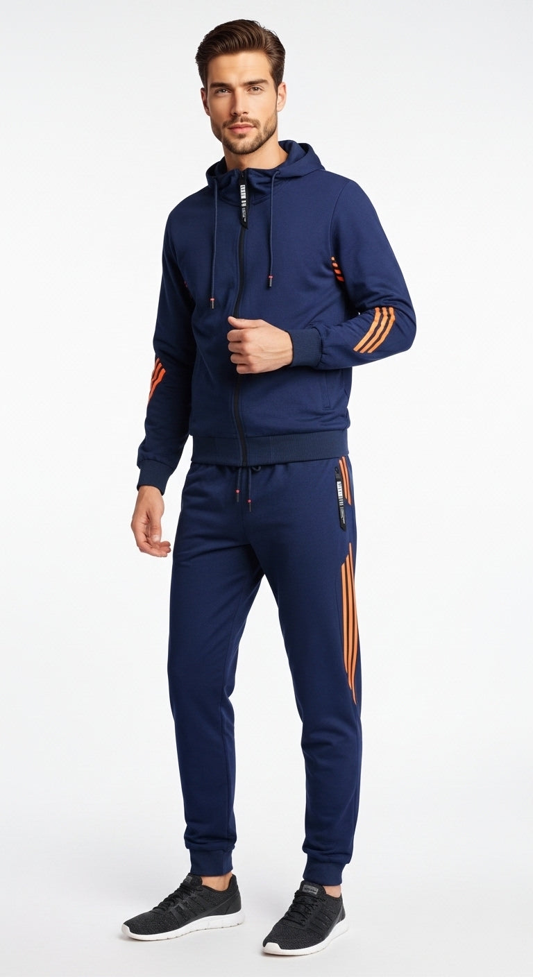 Men’s Tracksuit Set Slim Fit Sportwear Two Piece