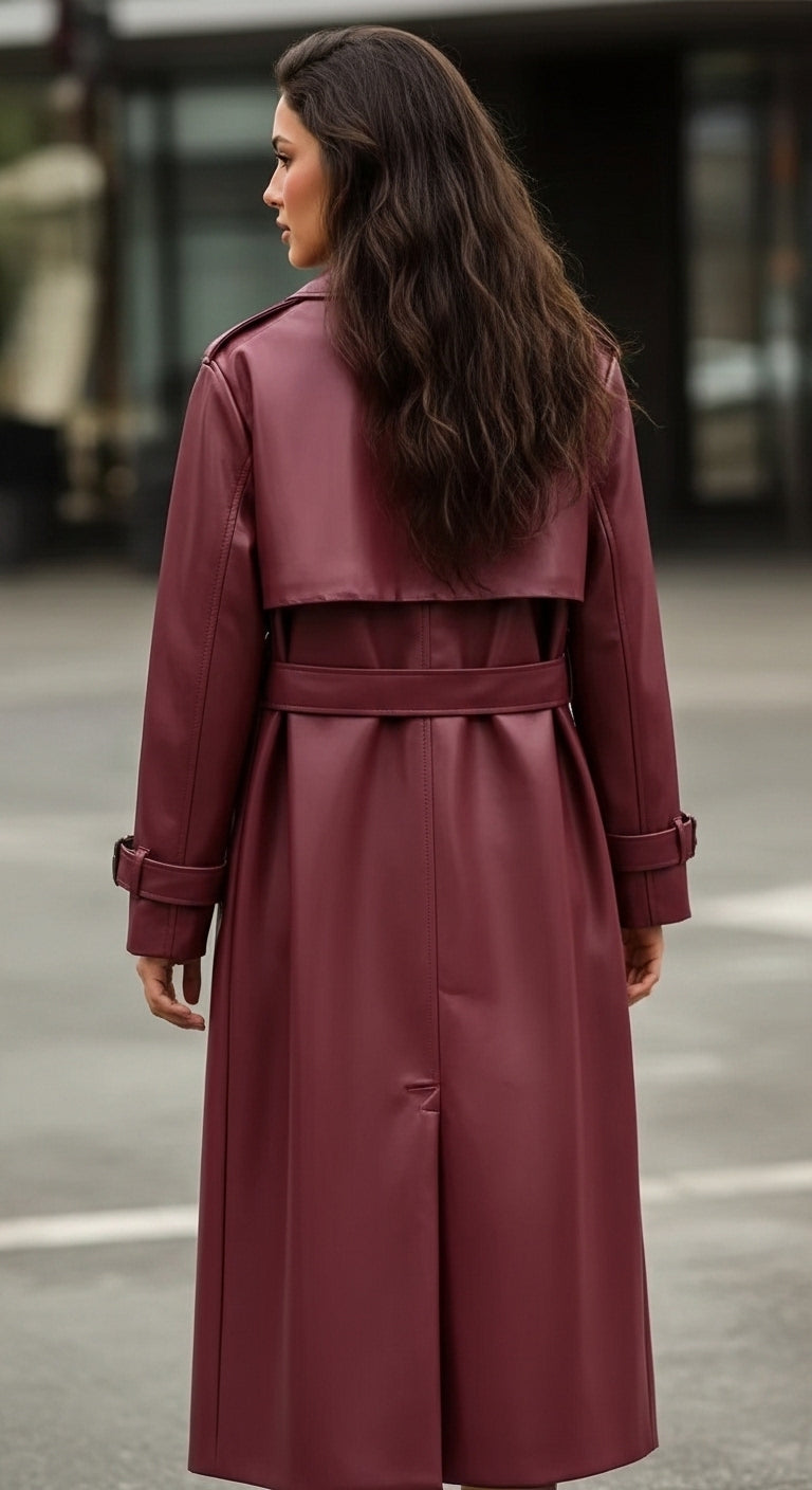 Women’s Trench Coat with Adjustable Belt