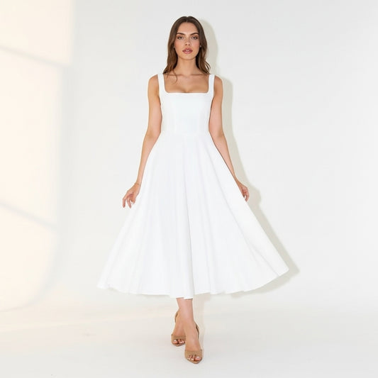 Women’s Maxi Dress Cinched Waist Flowing Silhouette