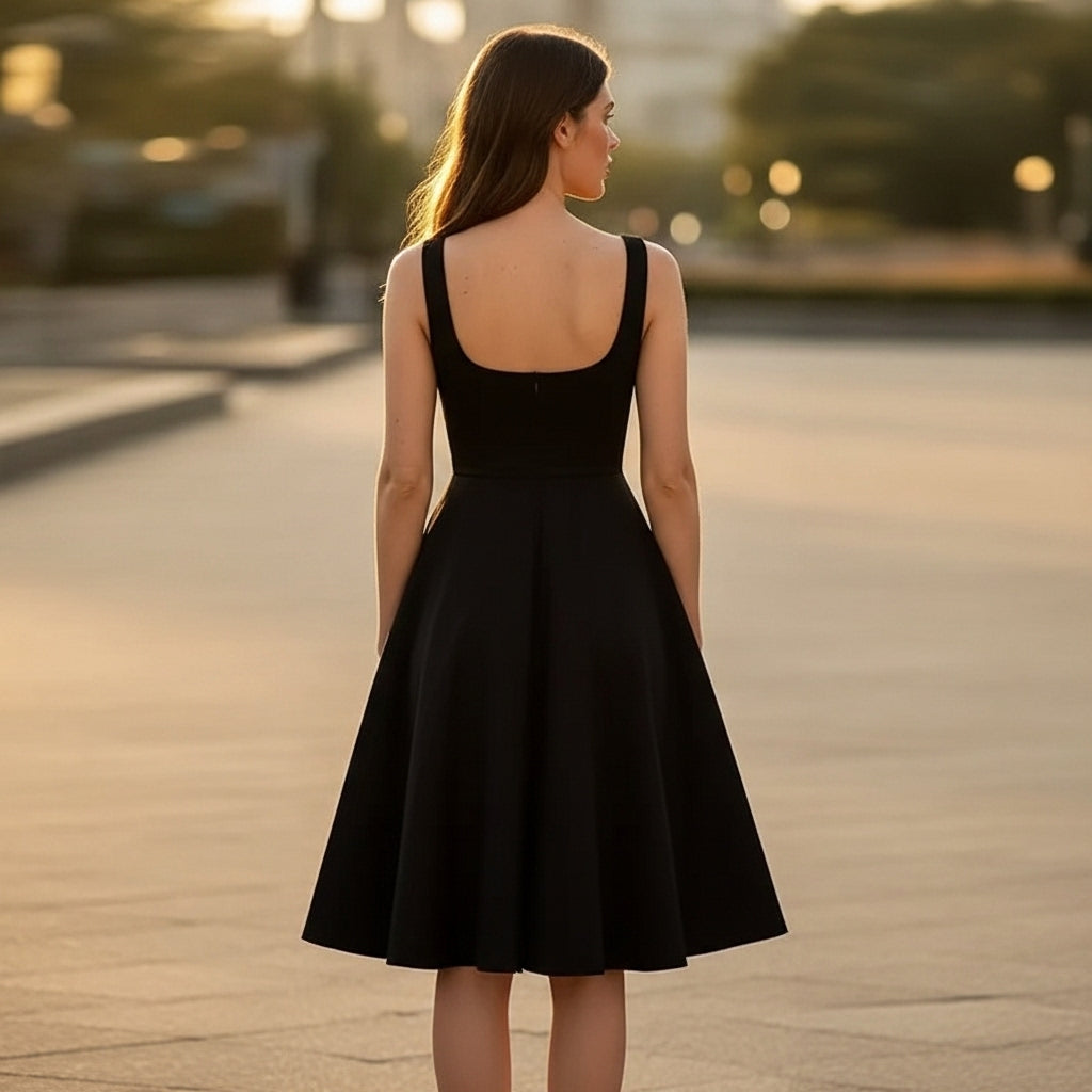 Women’s Maxi Dress Cinched Waist Flowing Silhouette